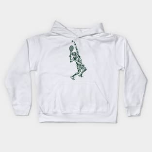 Tennis Player Illustration Kids Hoodie